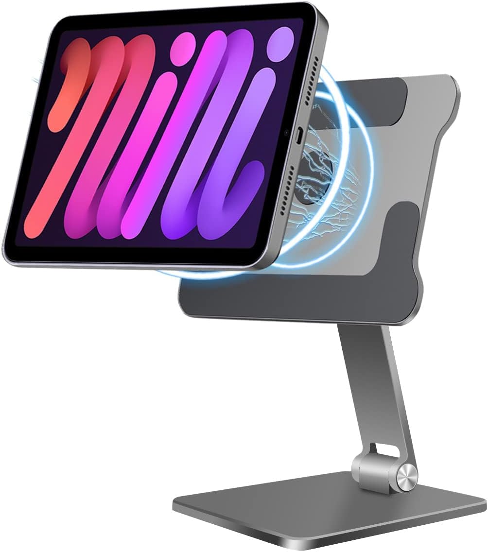 Grey Magnetic iPad Mini 6 Stand with 360° Rotation Y284682