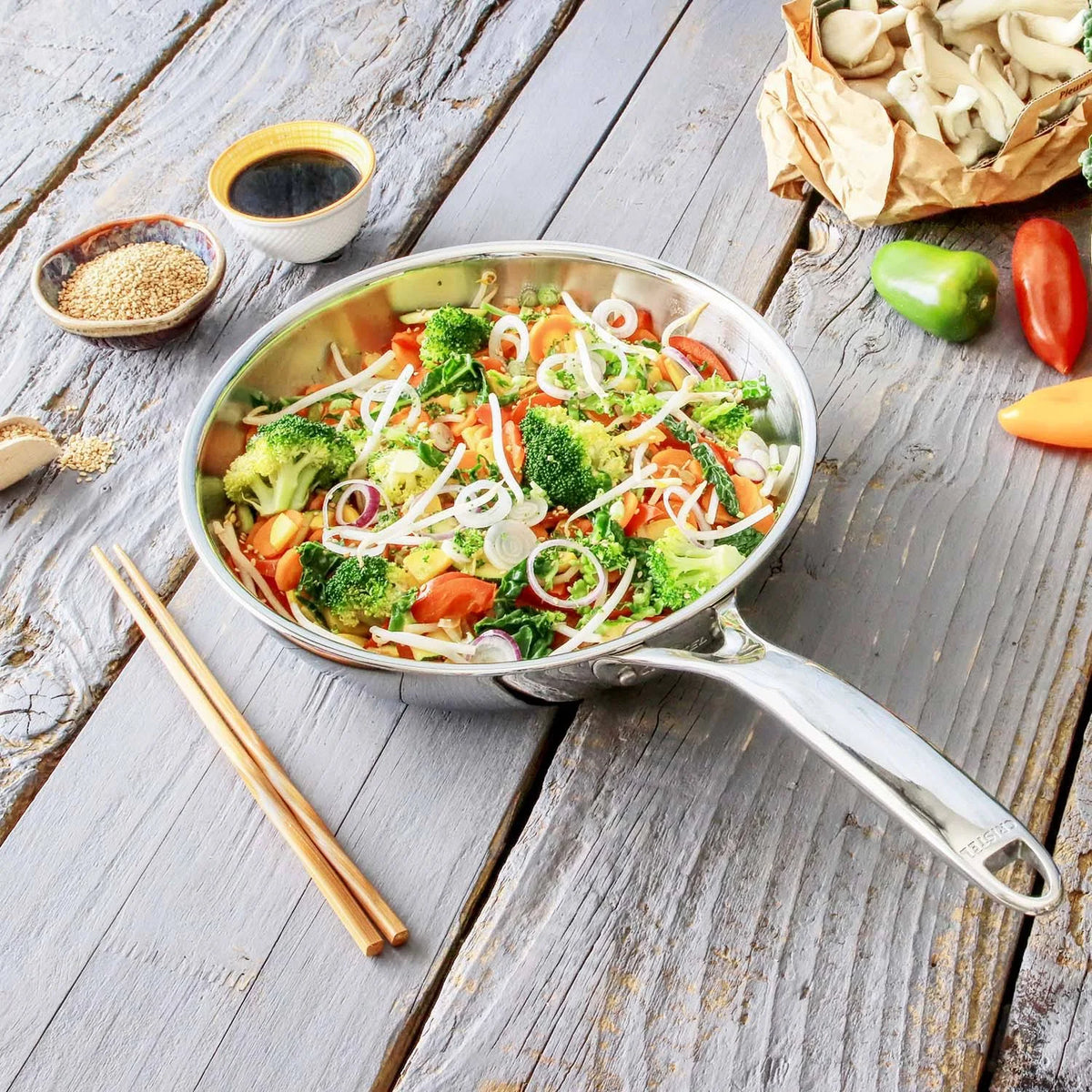 6.5-Inch Stainless Steel Frying Pan R3708