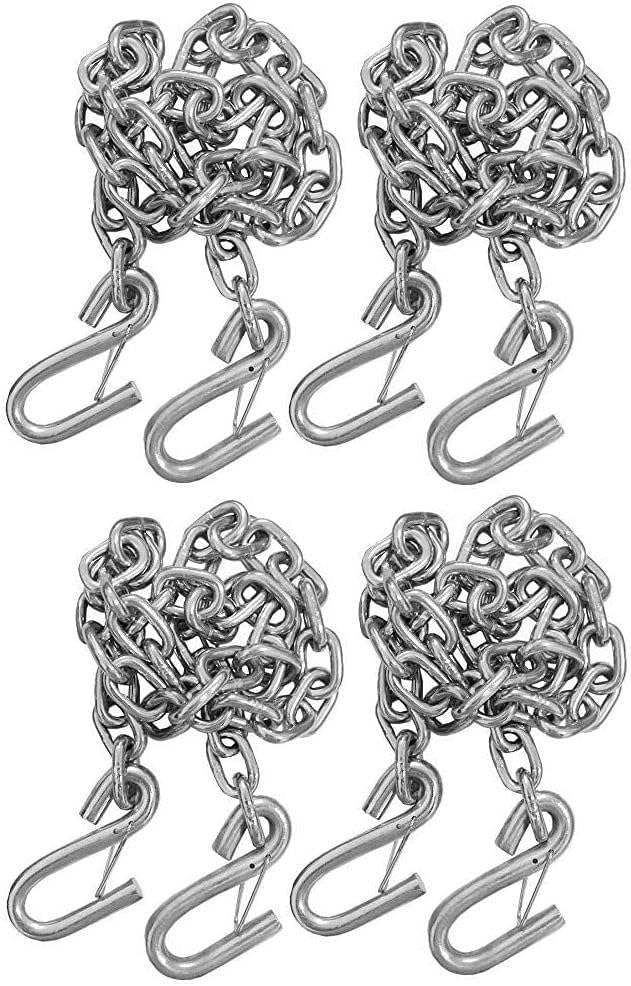 Trailer Safety Chain, Hot Dipped Galvanized, 1/4 inch x 42 inch, 4-Pack T6565