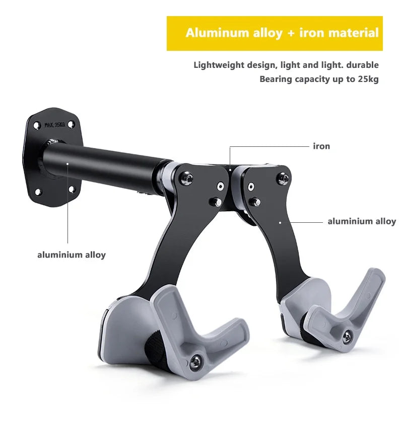 Bike Wall-Mounted Vertical Garage Storage Horizontal Adjustable Hook T835