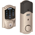 Satin Nickel Touchscreen Deadbolt with Alarm F29191