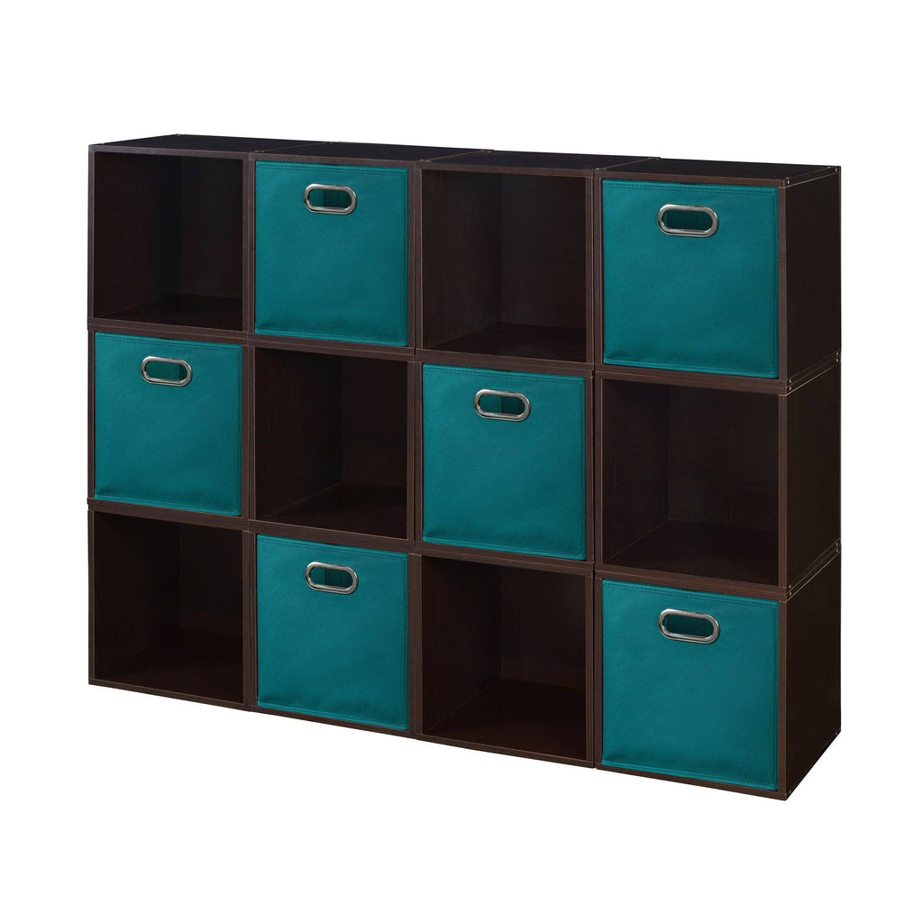 12 Cube Storage Set with 6 Canvas Bins U747086