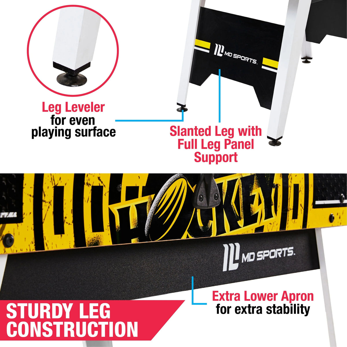 Black/Yellow Air Hockey Game Table N201