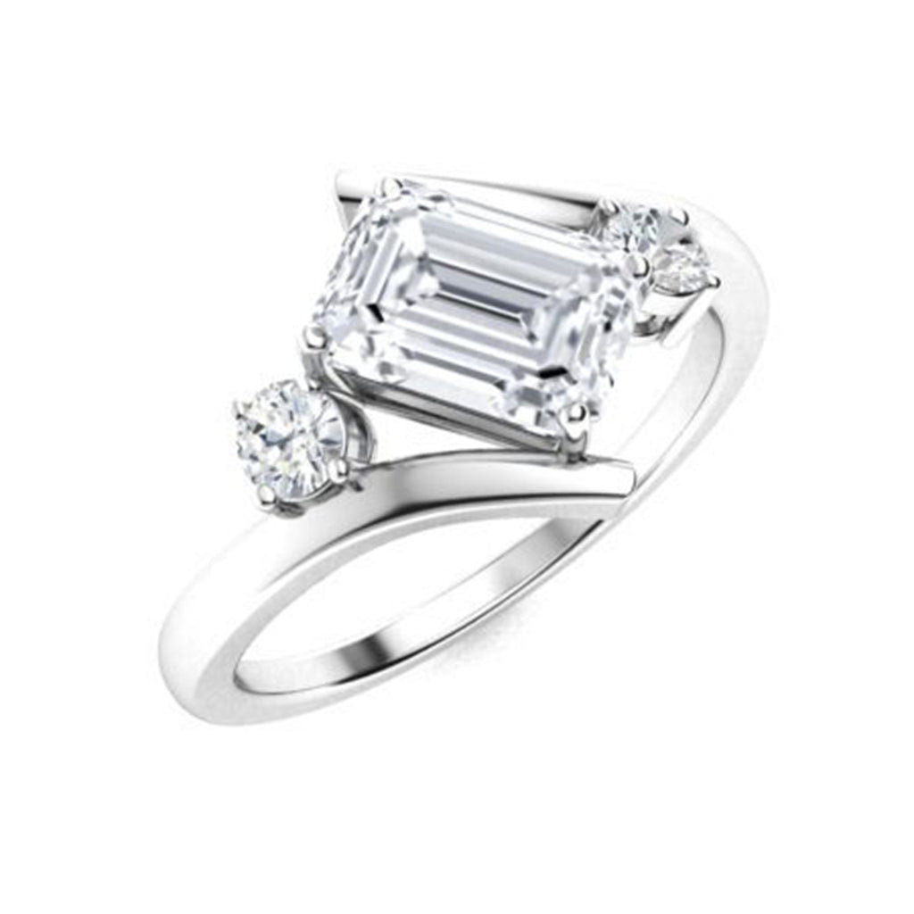 0.55 Carat Moissanite Bypass Ring H8709