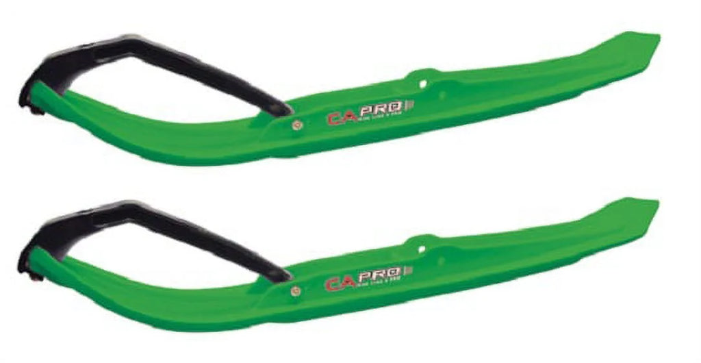 Green MTX Snowmobile Skis with 6" Shaper Bars Complete Kit U895