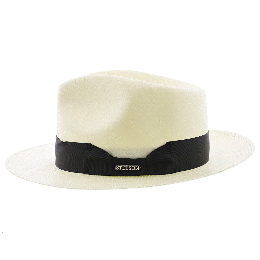 Natural Straw Shantung Fedora Hat J72483
