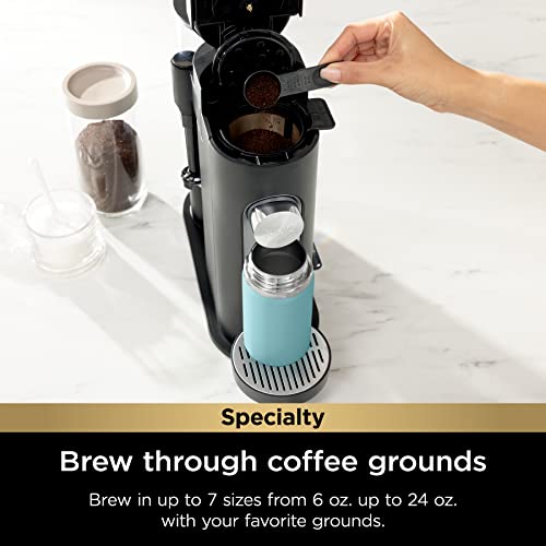 Sage Green Single-Serve Coffee Maker with Built-In Milk Frother P8057
