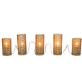 Gold Mercury Glass Flameless Christmas Candle Lights Z317745