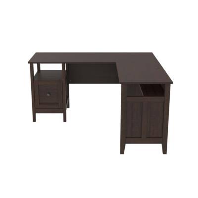 Gray L-Desk with Storage I811