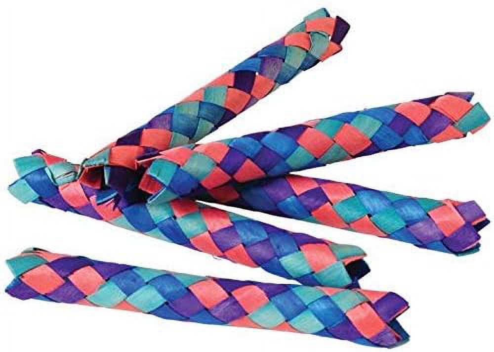 24 Pack Bamboo Chinese Finger Traps (5") Multi Color S9711
