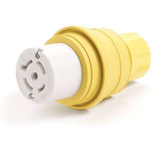 Locking Blade Connector, 3-Phase, 5 Wires, 4 Poles, NEMA L21-20 F922106
