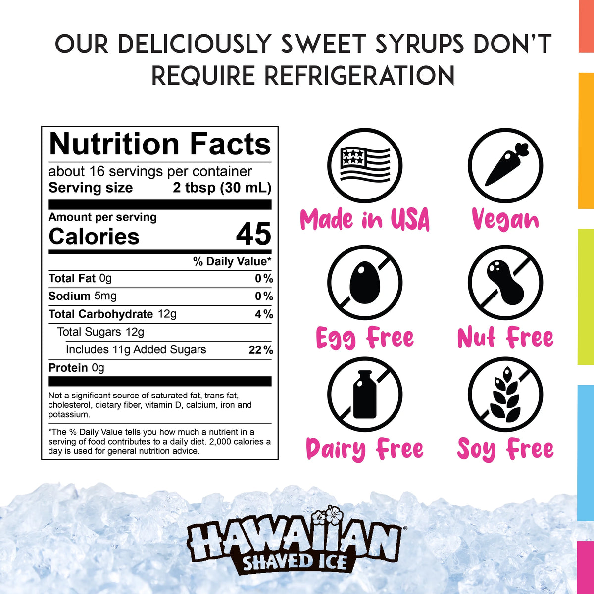 Hawaiian Shaved Ice Snow Cone Syrup 6-Pack Y903086