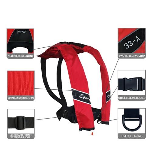 Inflatable Life Jacket Life Vest Automatic Manual E96712