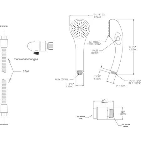 Polished Chrome Single Function Hand Shower N2557