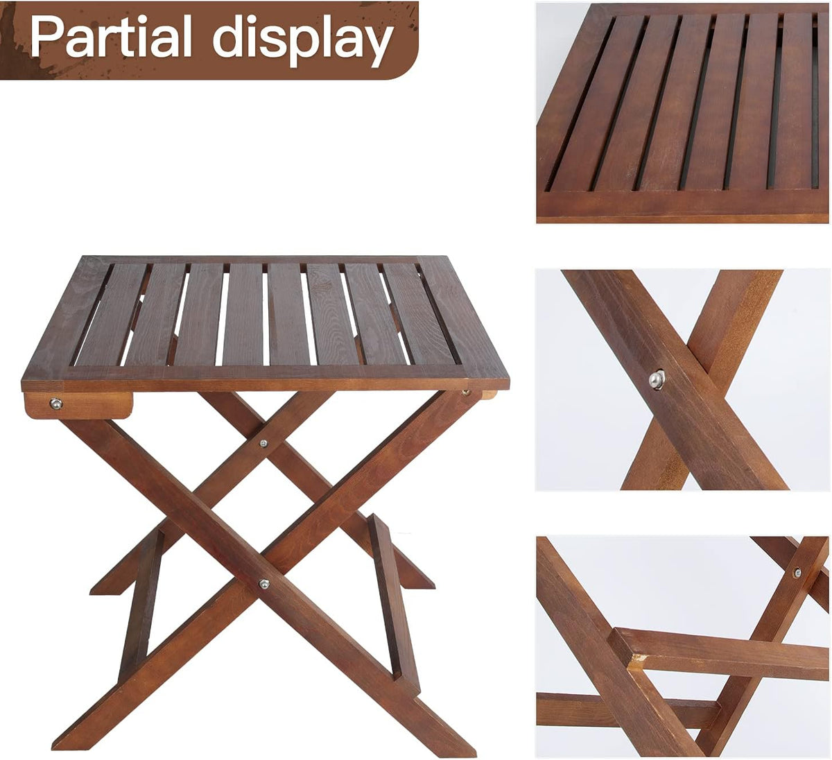 Wooden Folding Square Coffee Side Table E941506