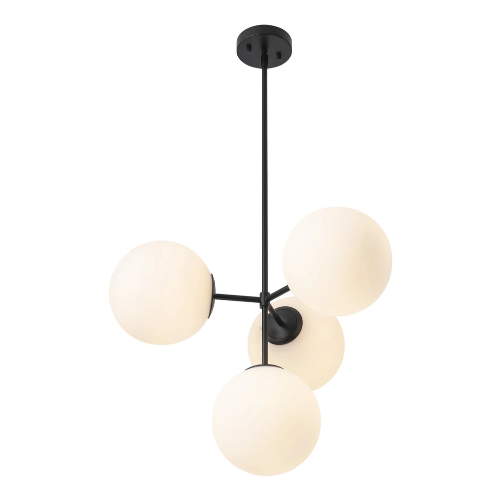 4-Light Dimmable Glass Bubble Chandelier P5980
