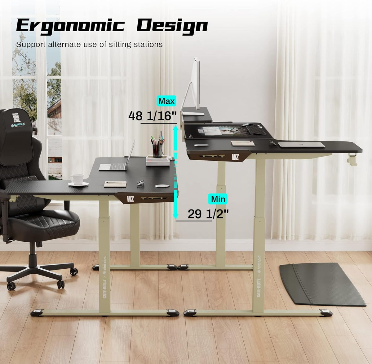 L-Shaped Electric Standing Desk T611776