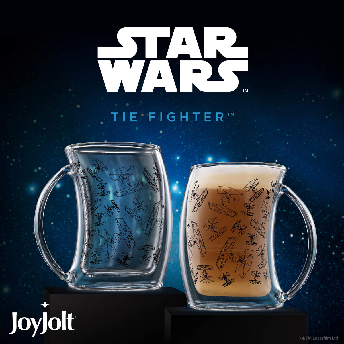 Double Wall Glass Mugs Set of 2 S7513