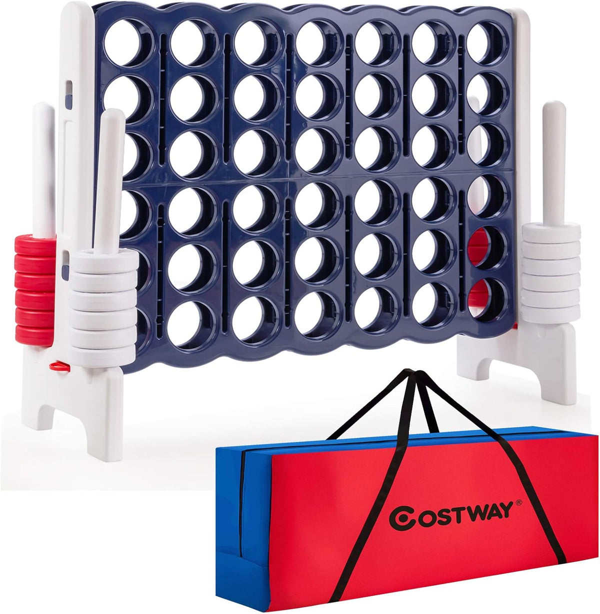 Jumbo 4-to-Score Giant Game Set with Storage Carrying Bag, 42 Jumbo Rings R63748