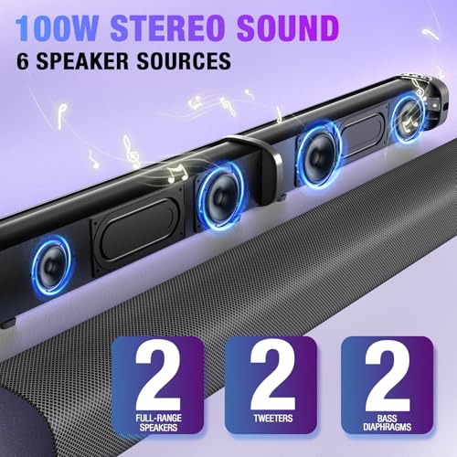 Sound Bar, Bluetooth 5.3 Soundbar, 2 in 1 Detachable Home Speaker A181189