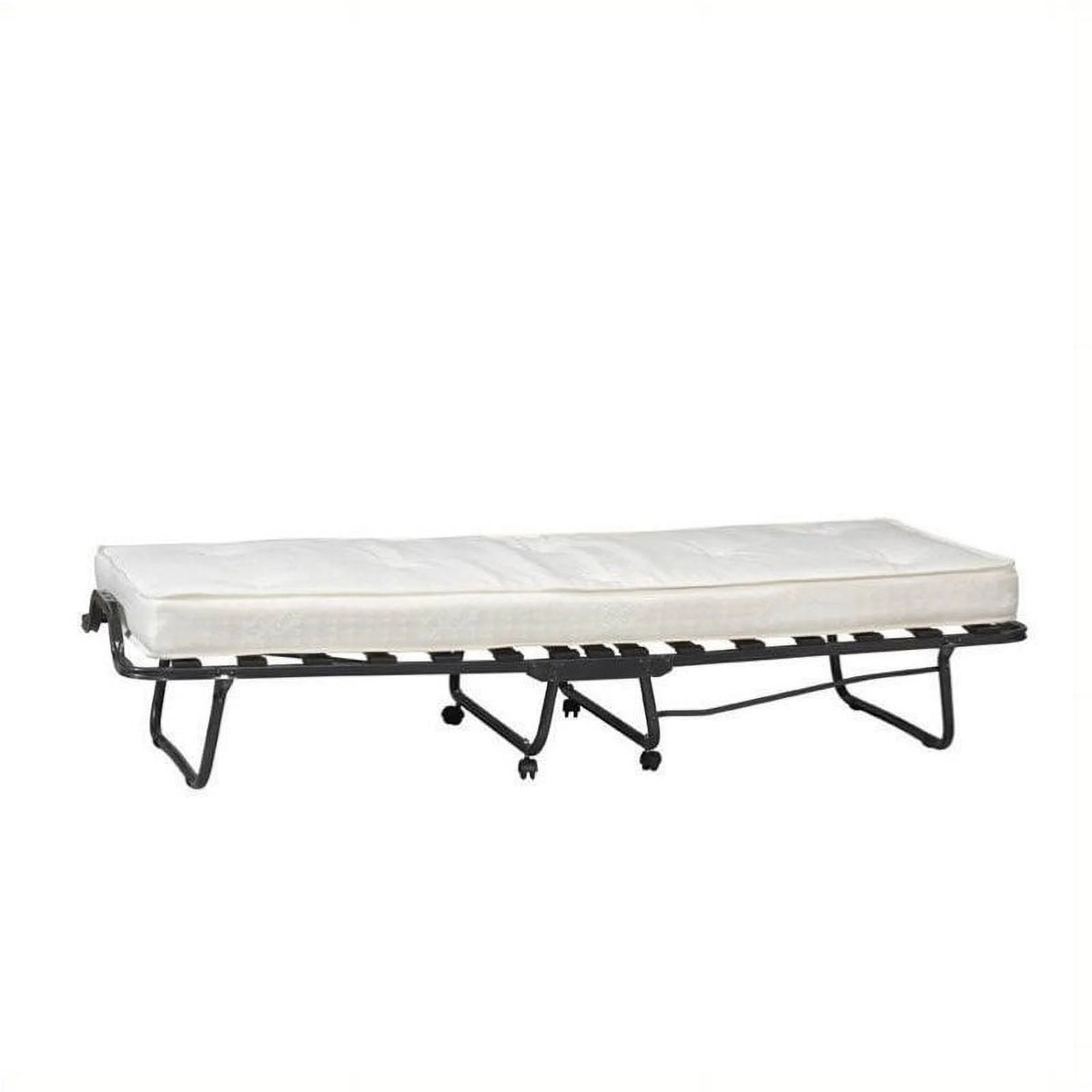 Metal Folding Bed with Memory Foam Mattress in Beige M512311