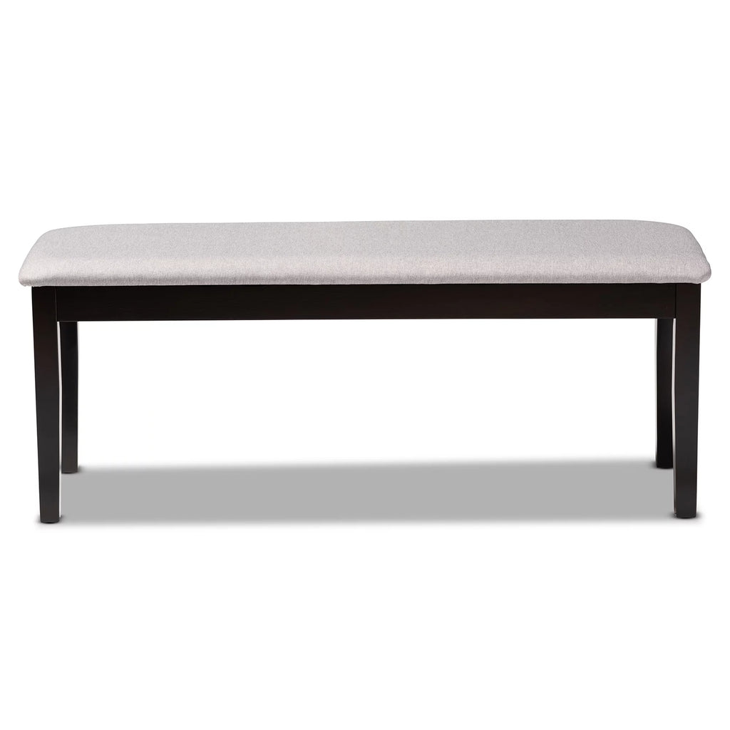 Grey Fabric Upholstered Wood Dining Bench I2208