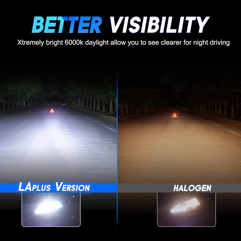 H13/9008 LED Bulbs Fog Light Combo Kits 12000LM 6000K White, Pack of 4 O685155