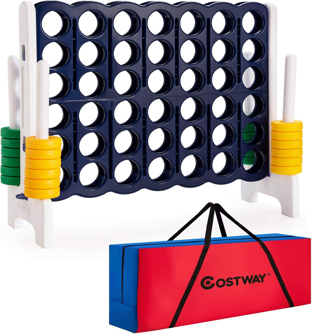 Jumbo 4-to-Score Giant Game Set with Storage Carrying Bag, 42 Jumbo Rings R63748