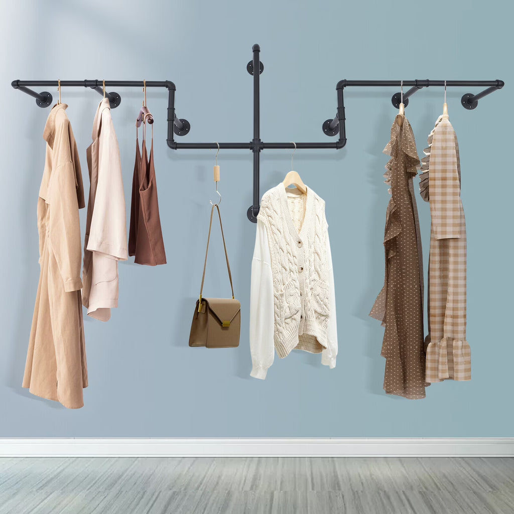 Black Wall Mounted Clothes Rack J820