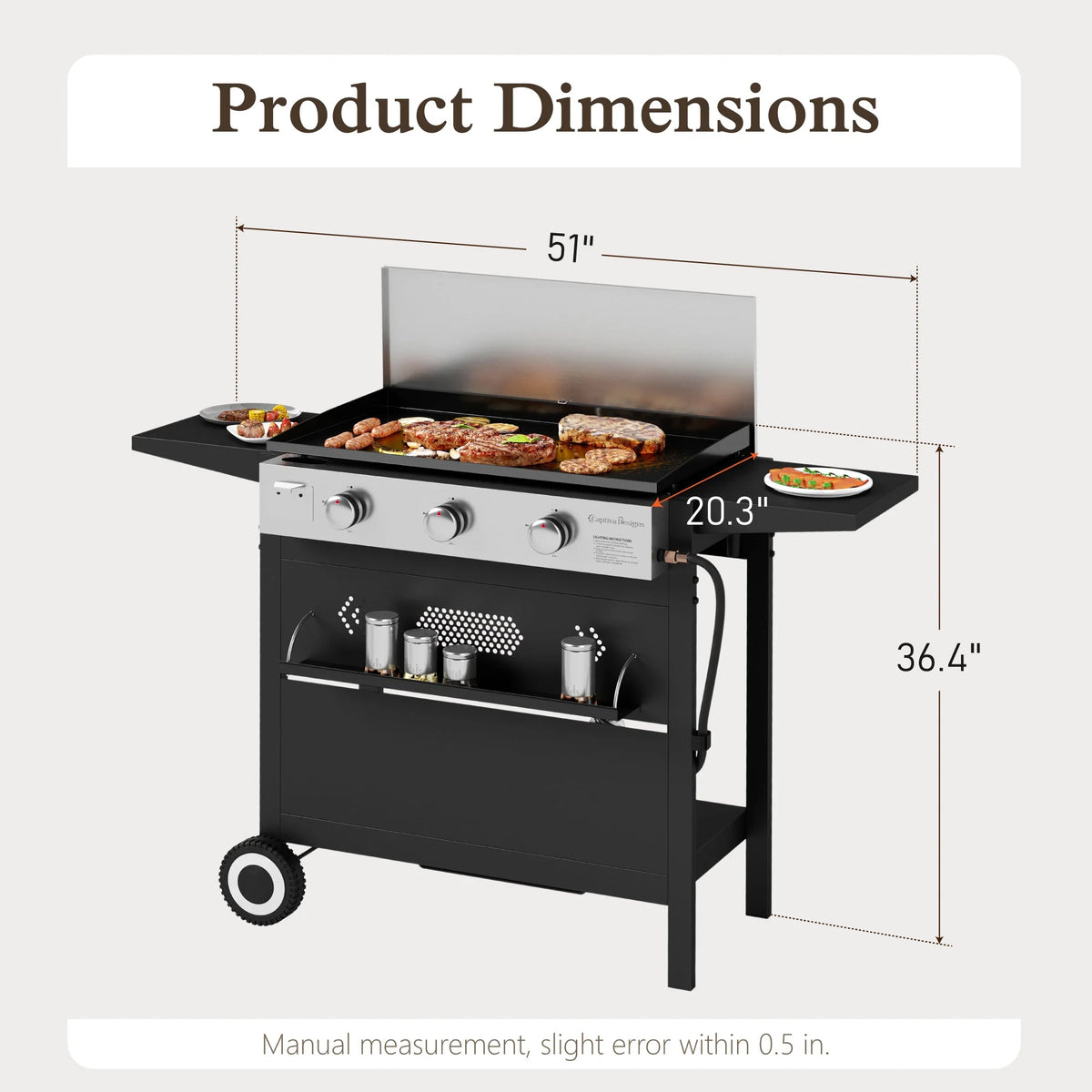 3-Burner Propane Gas Griddle M374281