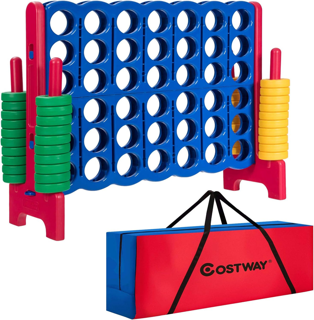 Jumbo 4-to-Score Giant Game Set with Storage Carrying Bag, 42 Jumbo Rings R63748