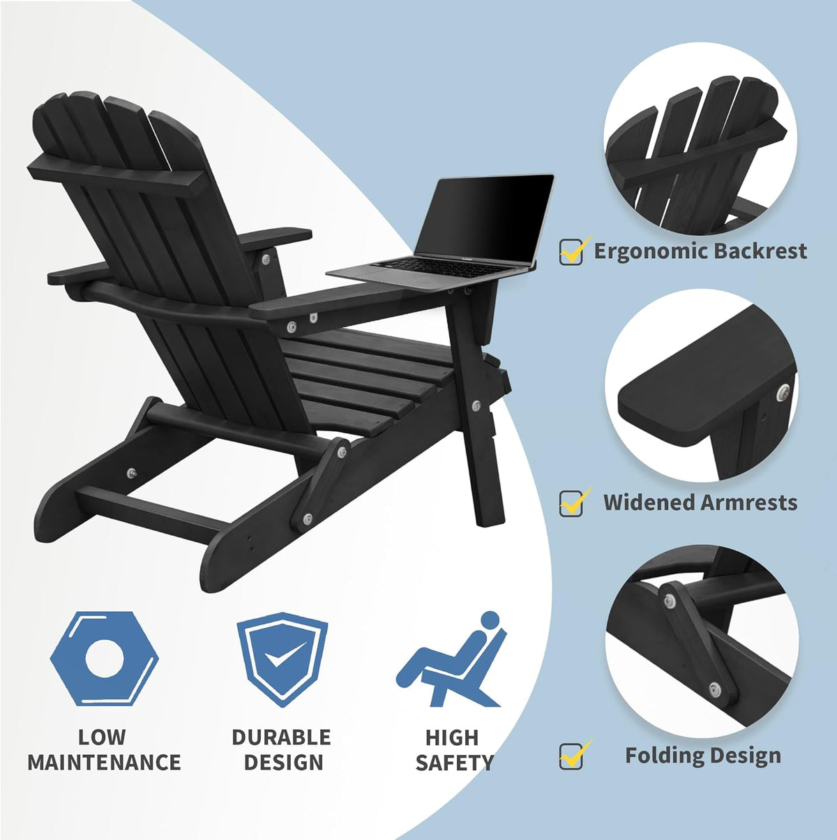 Wood Adirondack Chair J9481