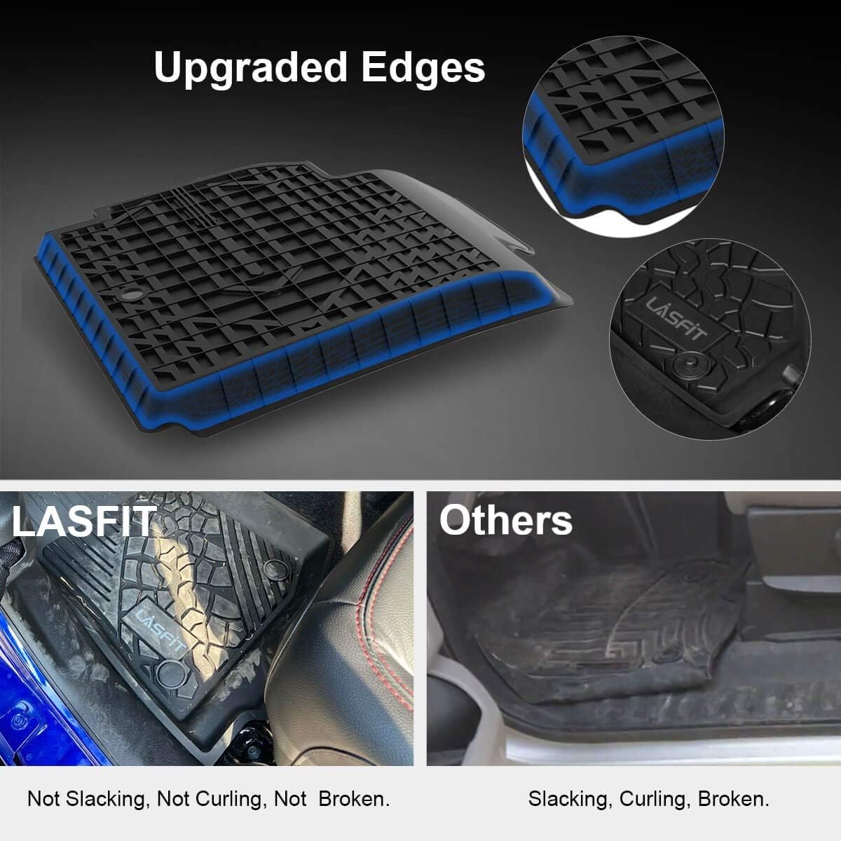 Black All Weather TPE Car Floor Mats N8269