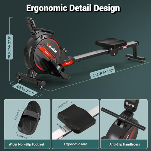 Magnetic Rowing Machine with LCD Monitor Y85209