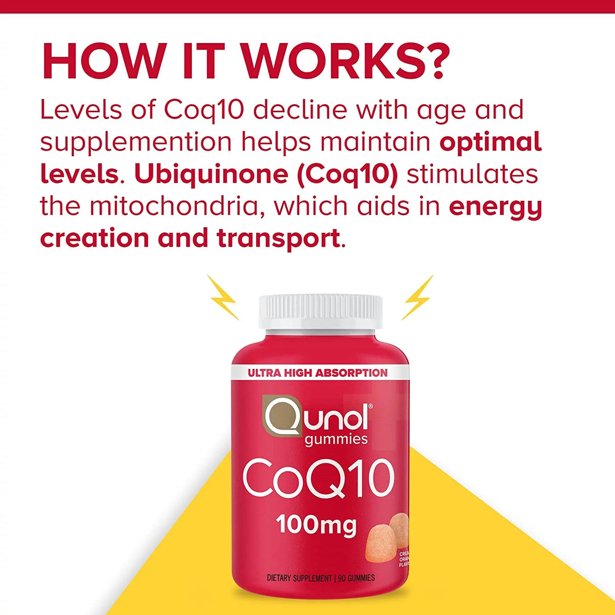 CoQ10 Gummies, 100mg, 90 Count X768