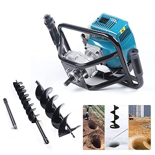 52cc Gas Powered Earth Auger Post Hole Digger Borer Fence Ground Drill 4inch 6inch 8inch Bits W990