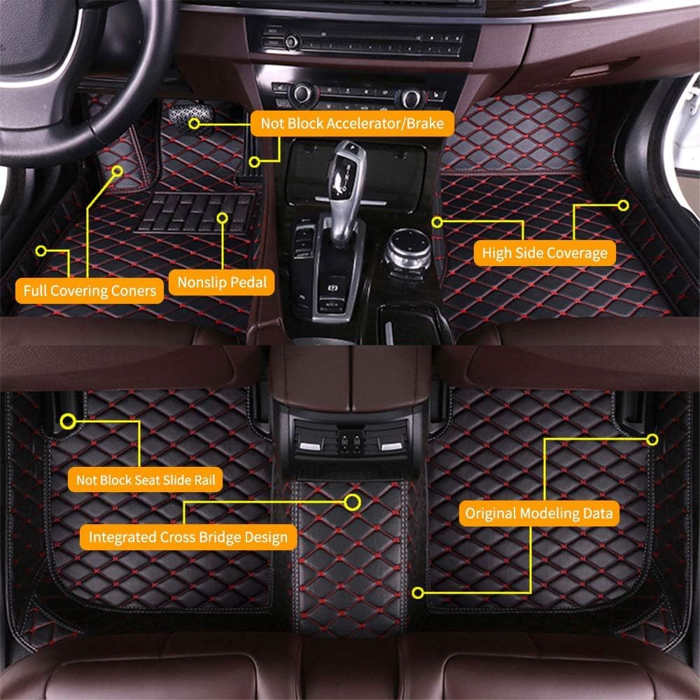 Custom Car Floor Mats Waterproof Anti-Skid Leather Full Coverage Set W7858