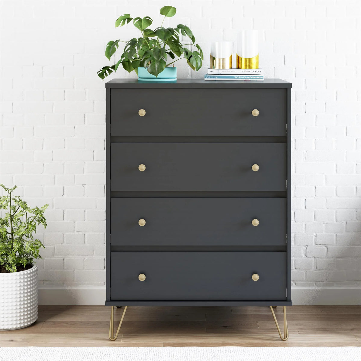 Black 4 Drawer Dresser G750169