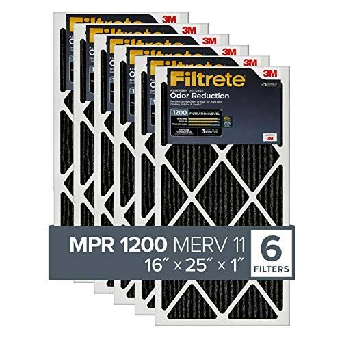 16x25x1 AC Furnace Air Filter, MPR 1200, 6-Pack P14841