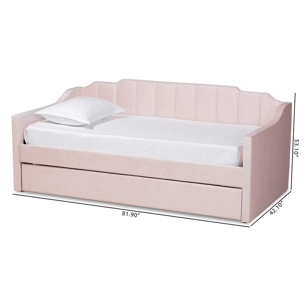 Pink Twin Daybed with Trundle K371