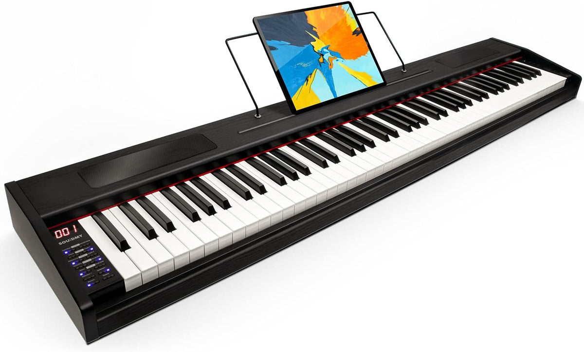 88-Key Semi-Weighted Digital Piano Keyboard with Sustain Pedal and Carry Bag Y6596