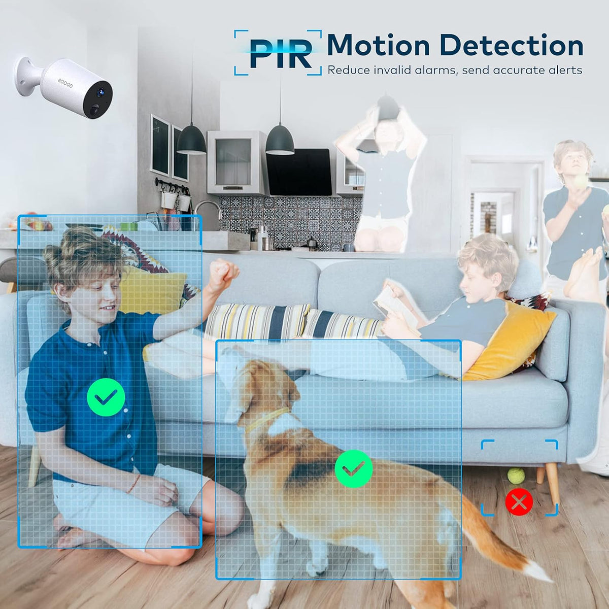 Wireless Battery-Powered Outdoor Security Camera with Night Vision and 2-Way Audio K5139
