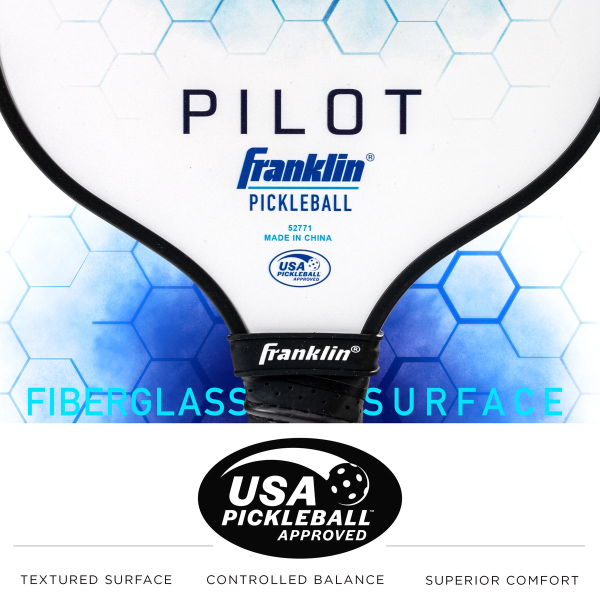 Blue Polypropylene Core Pickleball Paddle R72256