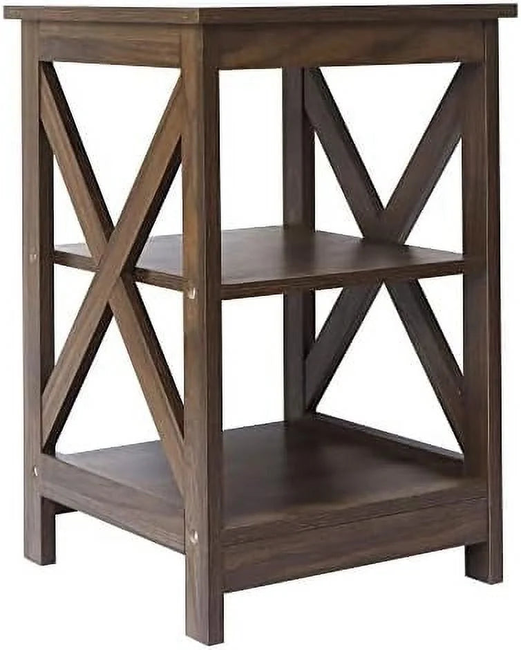 Modern Farmhouse Wood 3-Tier End Table P522833