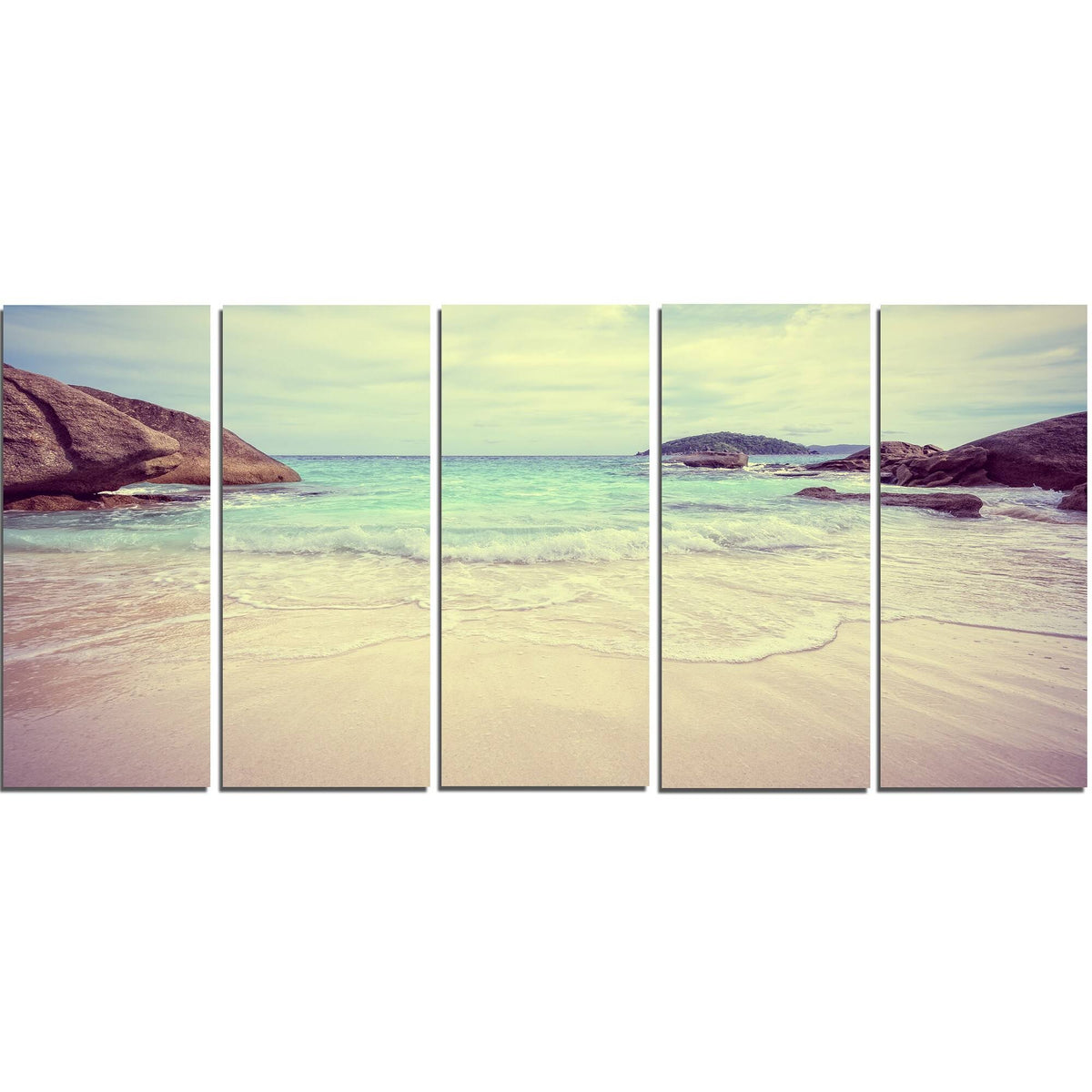 Extra Large 5 Panel Seascape Canvas Art L355006