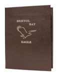 Bonded Leather Casebound Menu, 5½ x 8½, Mahogany U528