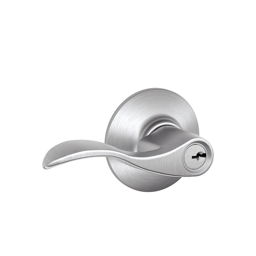 Satin Chrome Keyed Entry Lever P5821