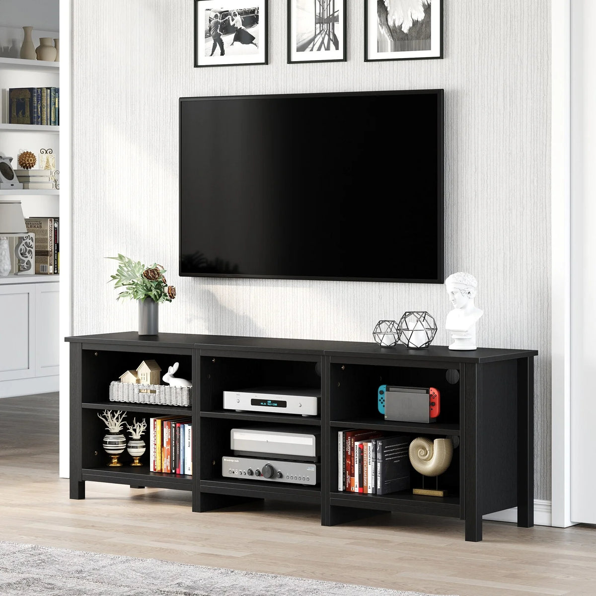 Black 70-inch Modern TV Stand Q101751