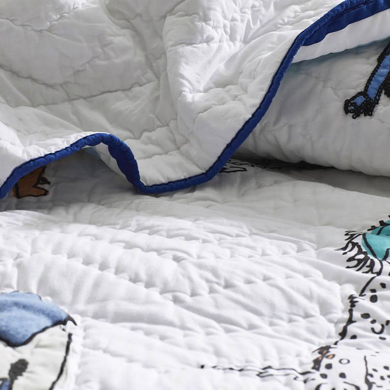 Multicolored Graphic Twin Cotton Quilt U5165