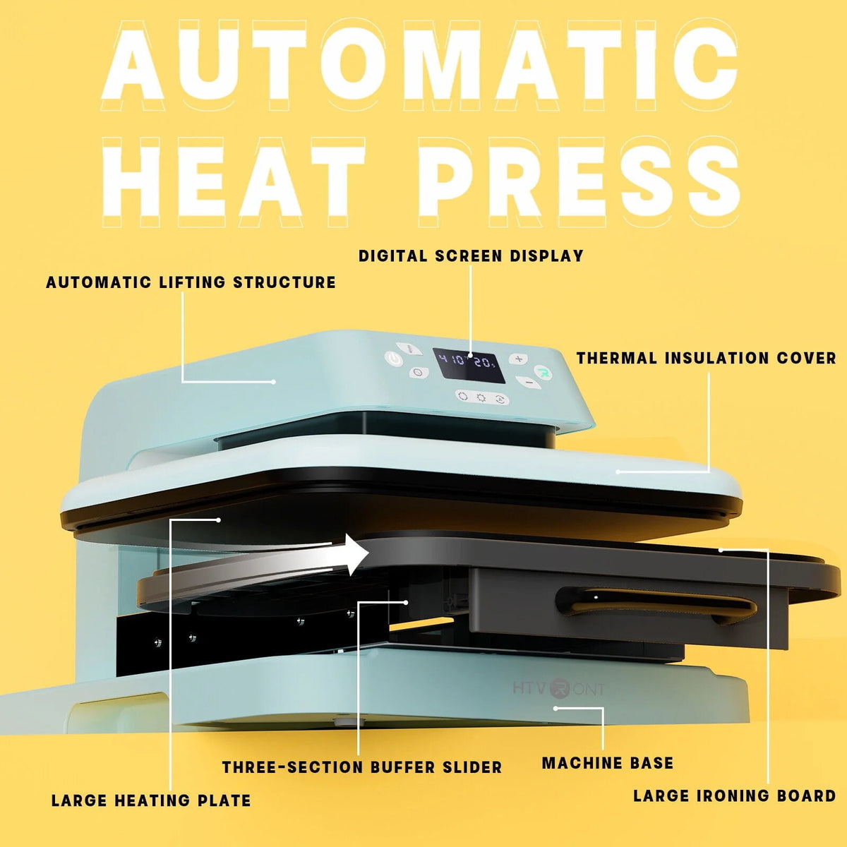 1500W 15x15 White Auto Heat Press Machine O217681